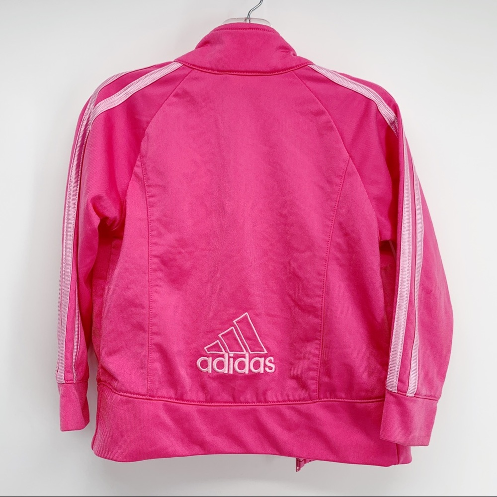 Adidas Girls Pink Track Jacket Size 3T - Picture 3 of 4